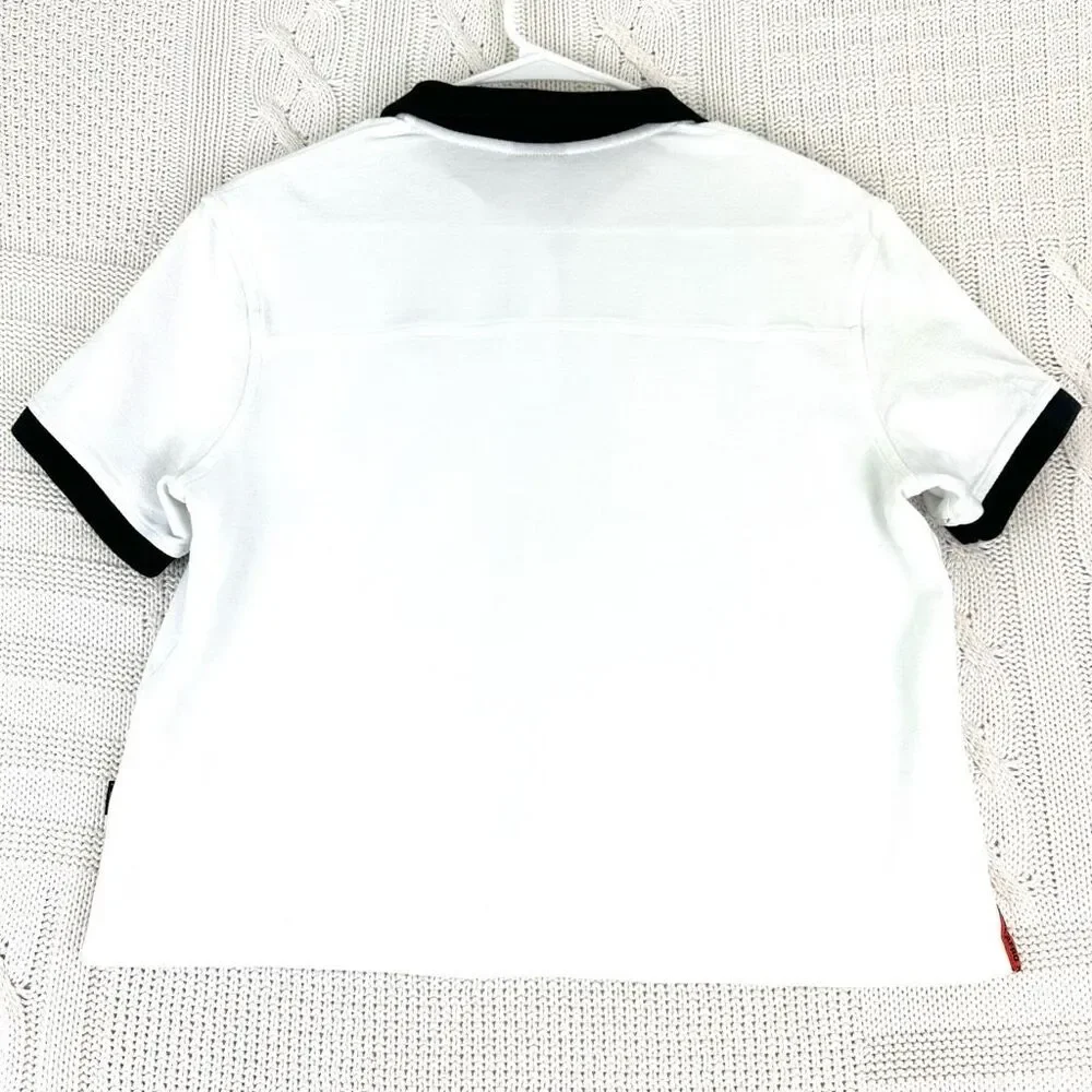 Outdoor Afro x‎ REI CO-OP Shirt Womens Small White Logo Polo Preppy - Picture 2 of 8